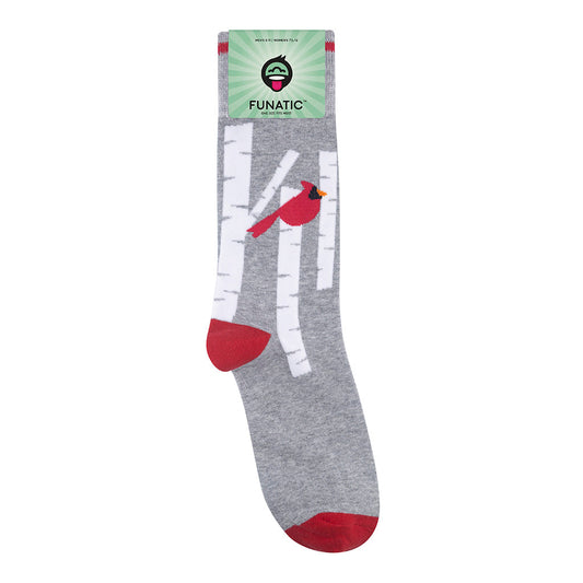 Birch and Cardinal Socks