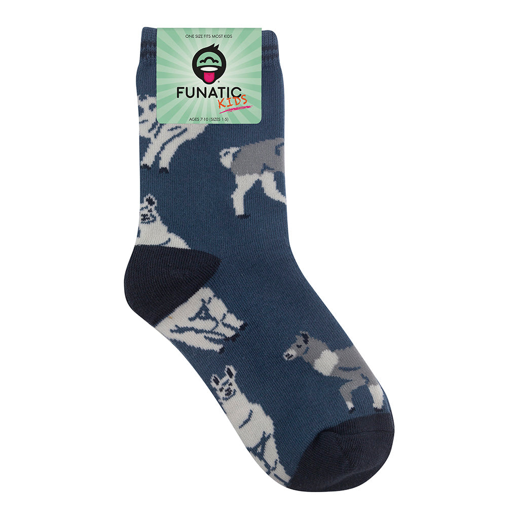 Llama Kids 7-10yrs Socks