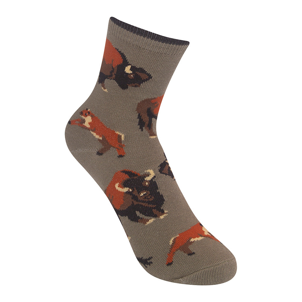 Bison/American Buffalo Kids 7-10yrs Socks