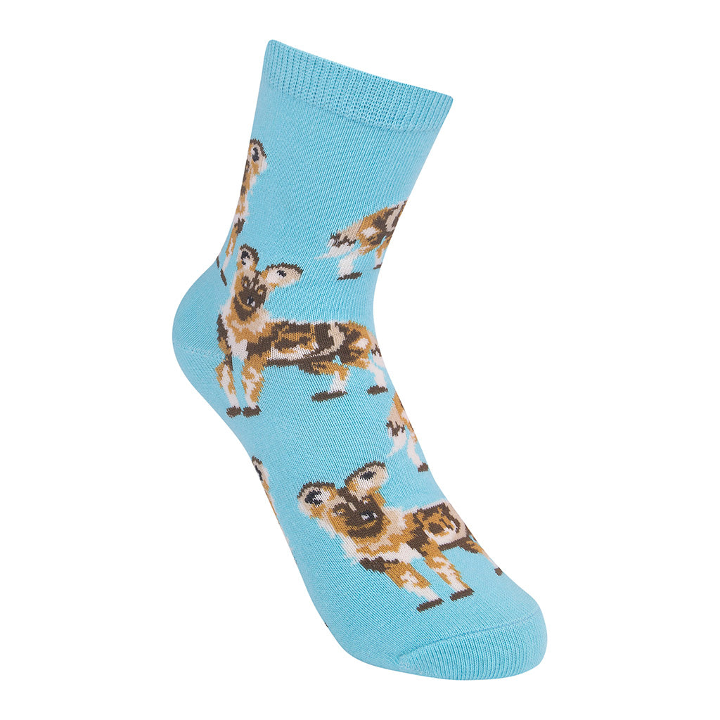 African Wild Dogs Kids 7-10yrs Socks
