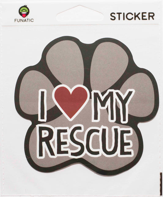 I Love My Rescue Sticker