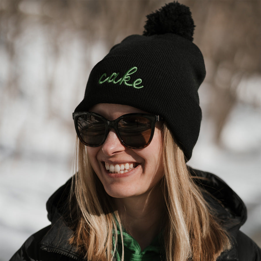 Cake Script Knit Winter Hat | Edina Pom Hat