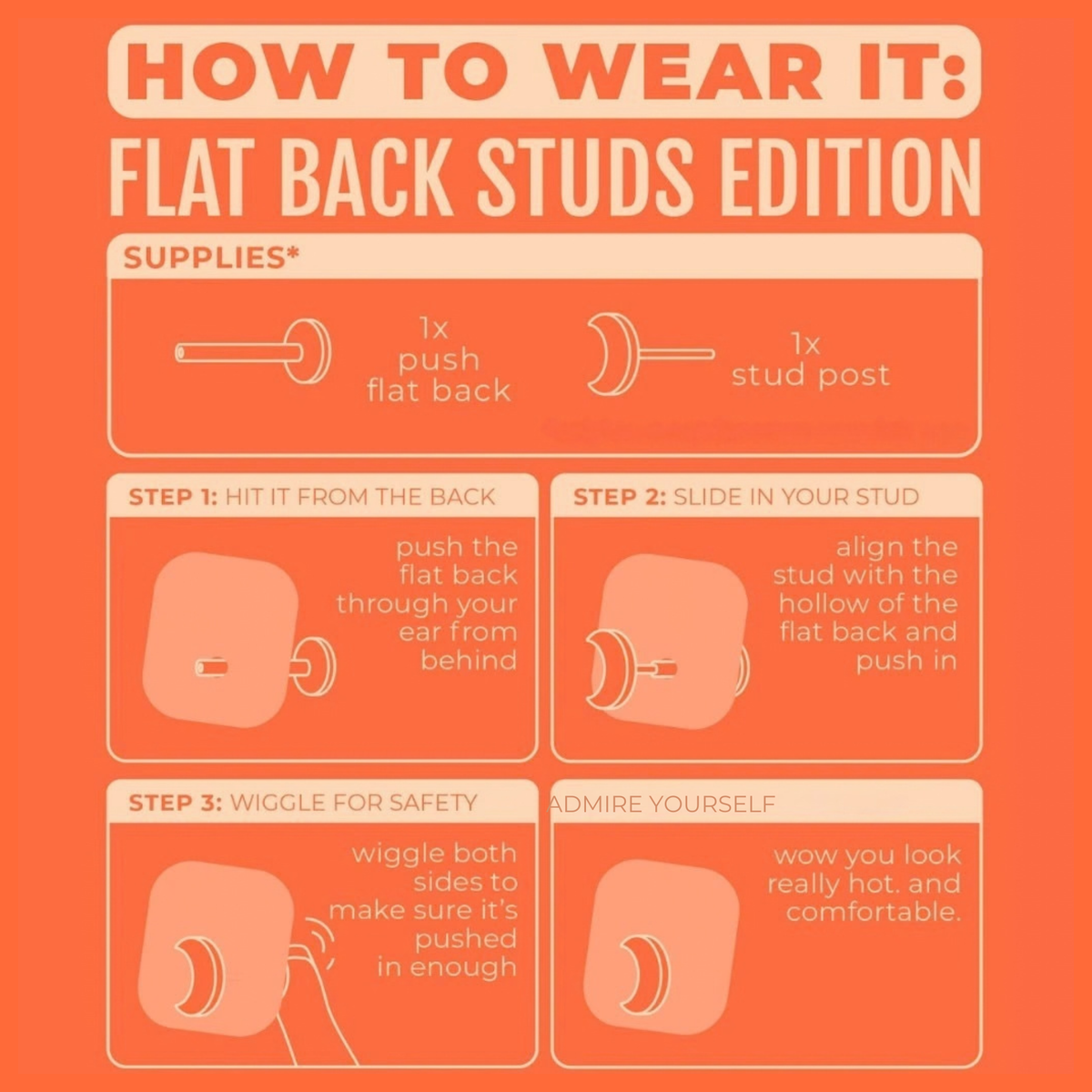 Bar Flat Back Studs
