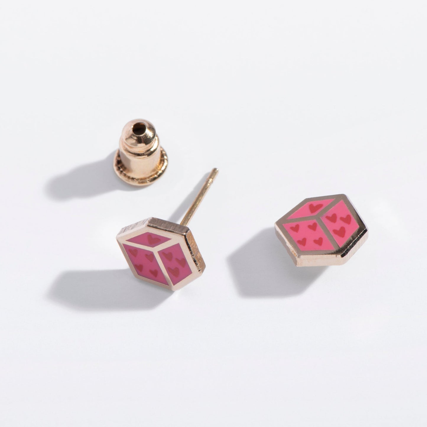 Heart Dice Studs