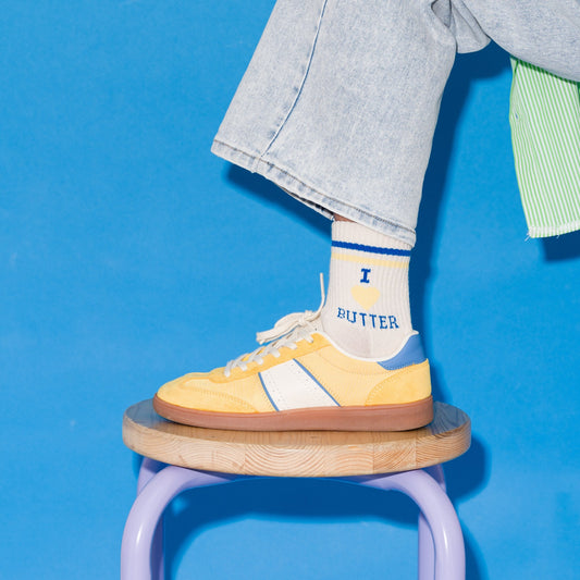 I Heart Butter Quarter Crew Socks