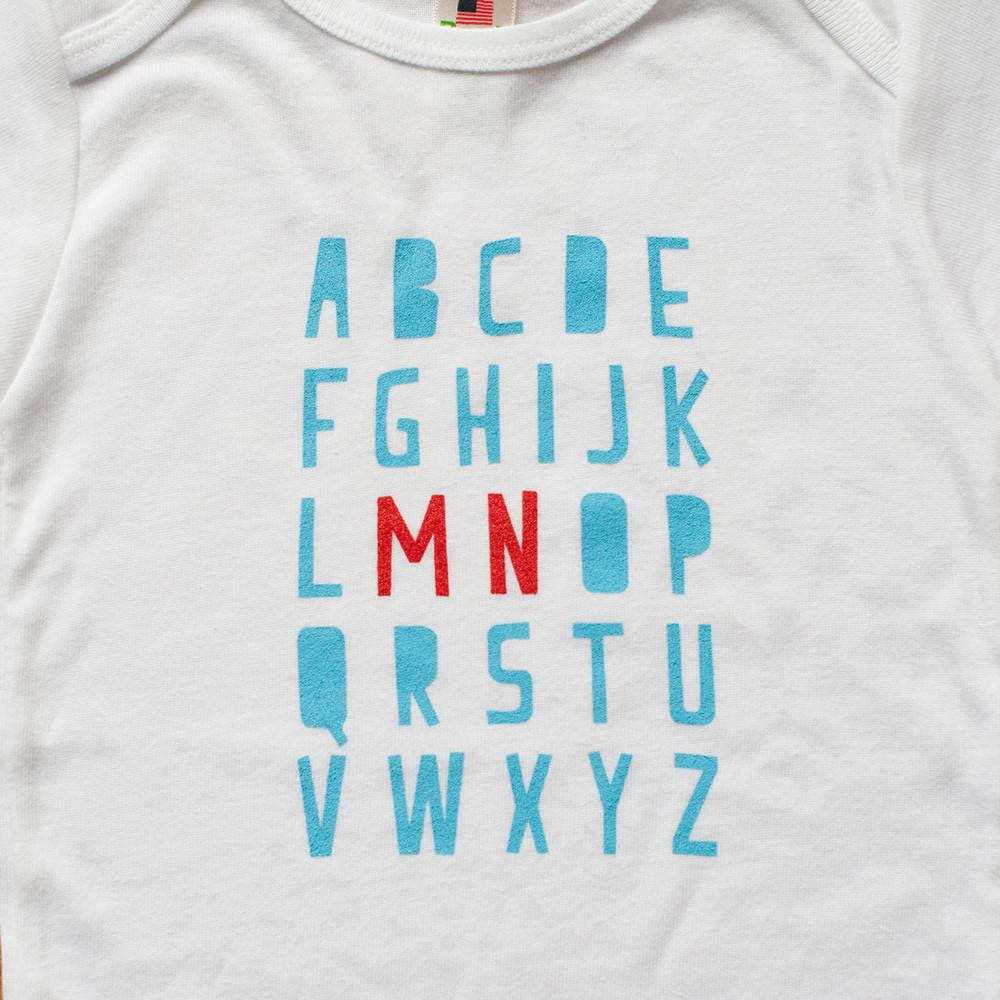Minnesota Alphabet Baby Bodysuit