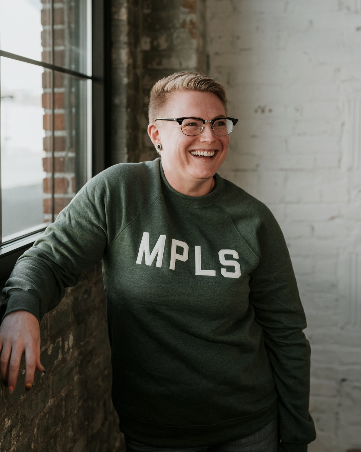 MPLS Sweatshirt - Heather Forest Green