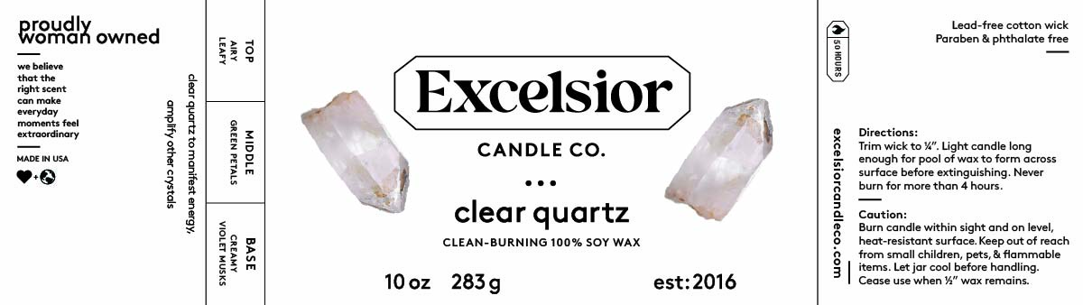 Clear Quartz Soy Candle
