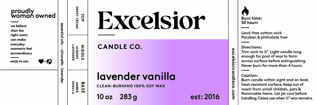 Lavender Vanilla Soy Candle