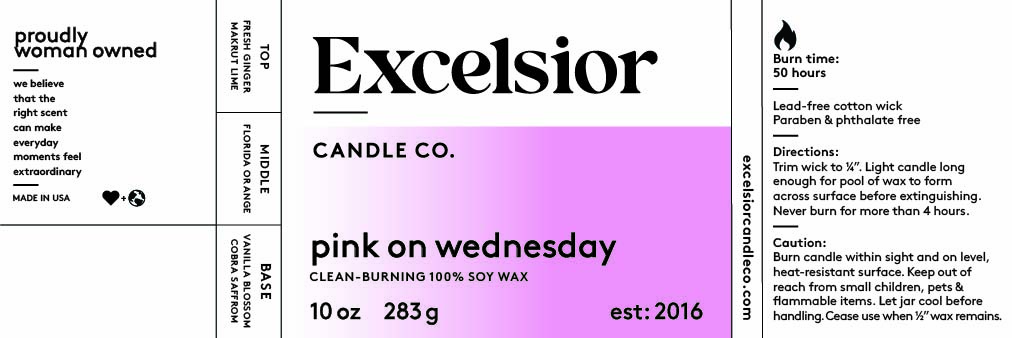Pink on Wednesday Soy Candle
