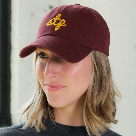 STP (St. Paul) Script Hat- Maroon & Gold