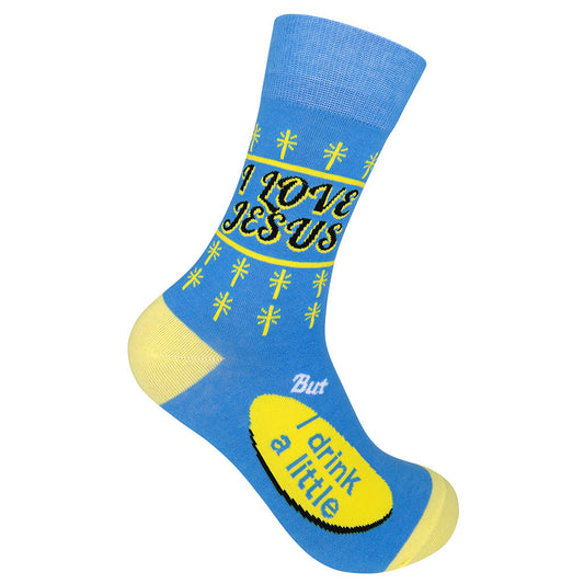 I Love Jesus (But I Drink a Little) Socks