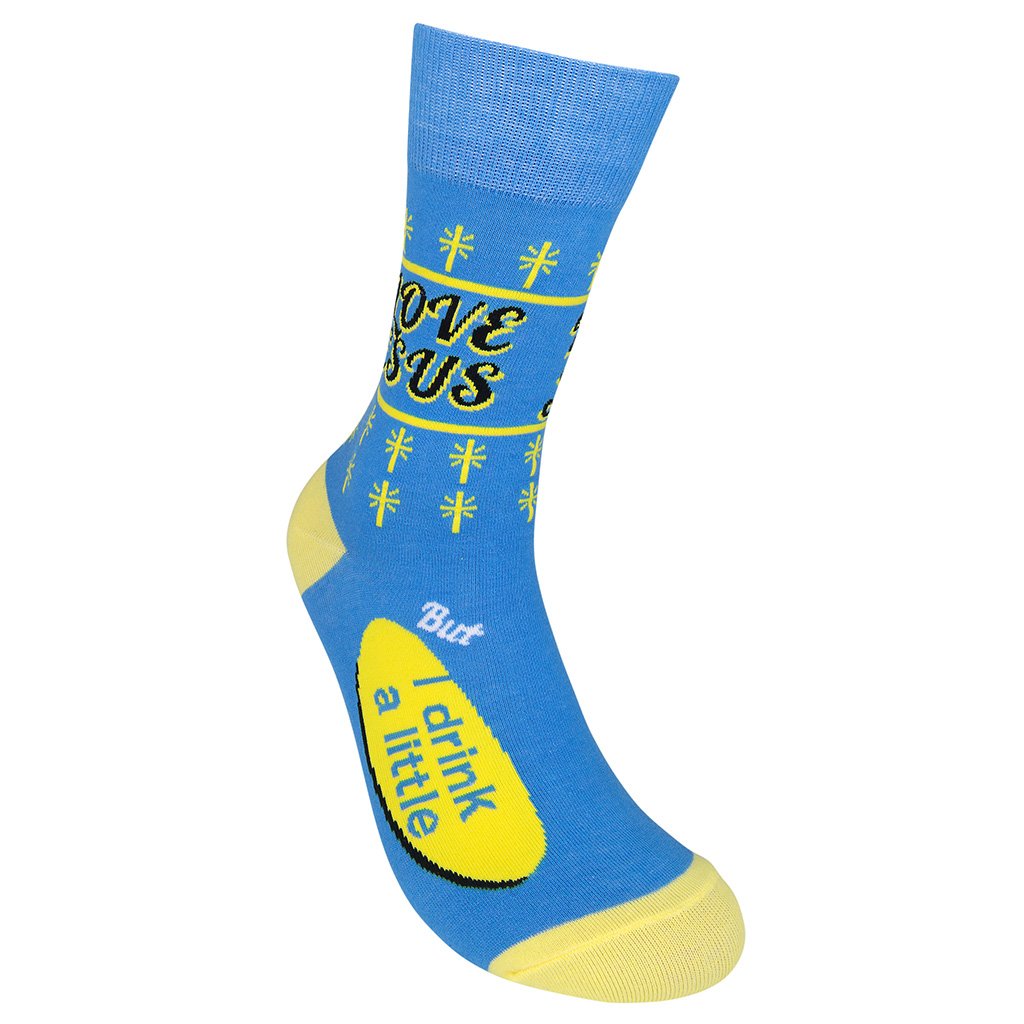 I Love Jesus (But I Drink a Little) Socks
