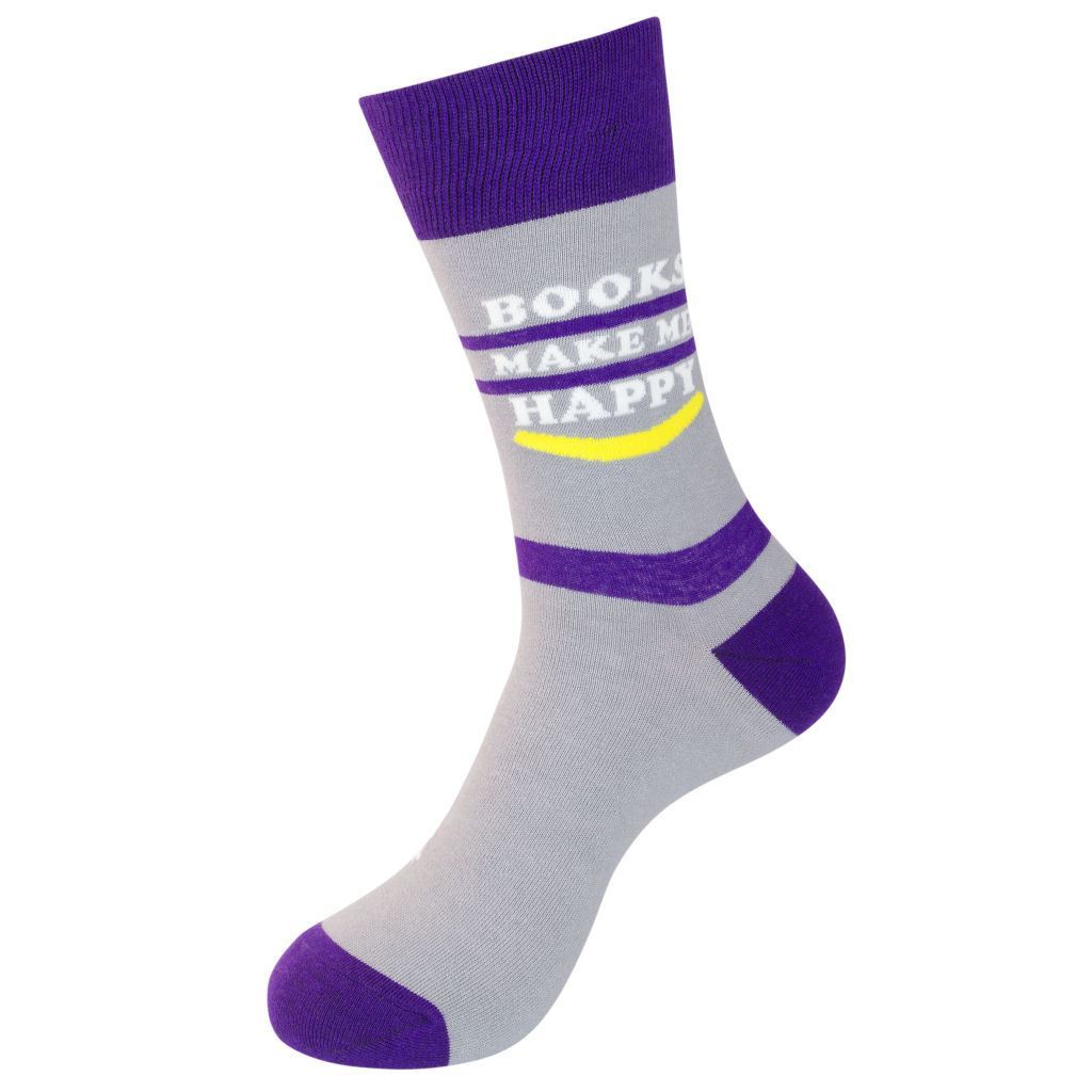 Books Make Me Happy - You? Not So Much Socks