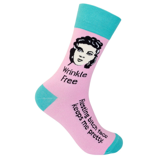 Wrinkle Free, Resting Bitch Face Keeps Me Pretty Funny Botox Socks