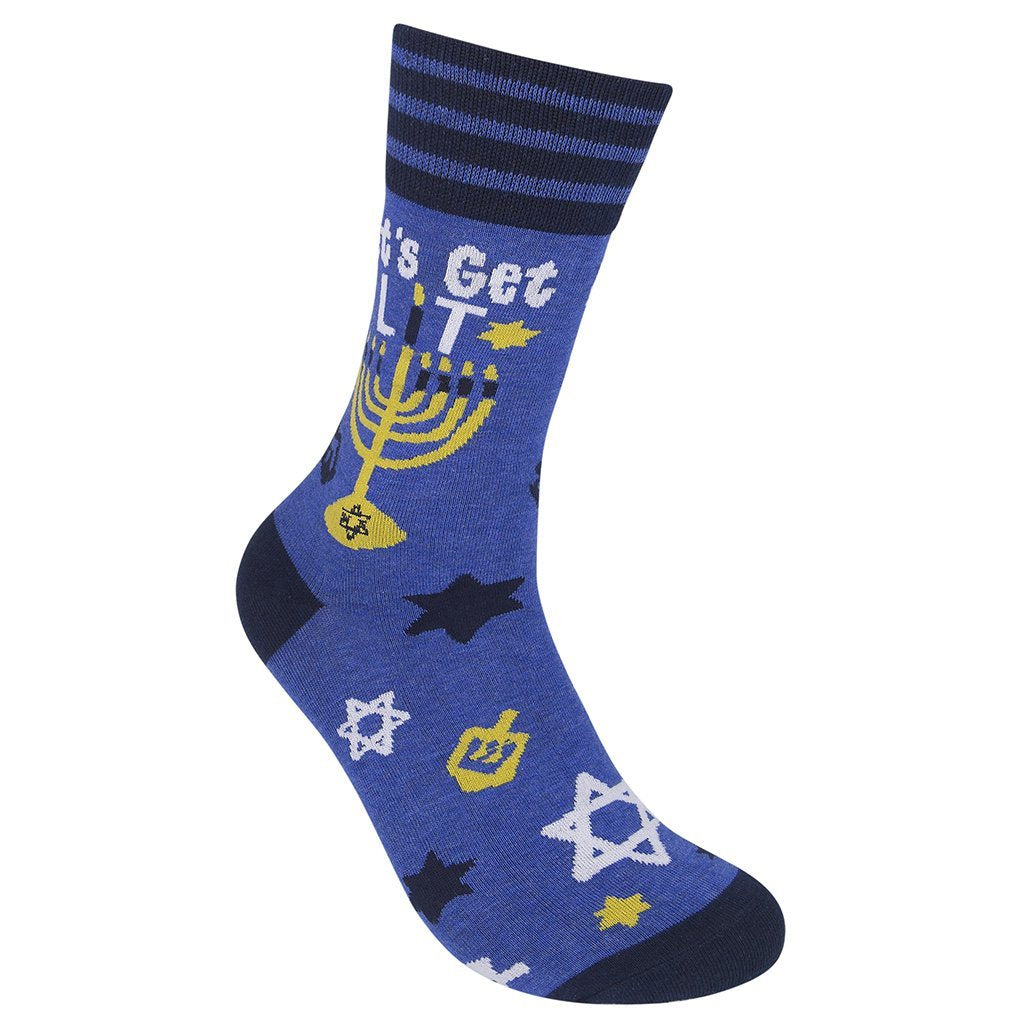 Let's Get Lit Hanukkah Socks