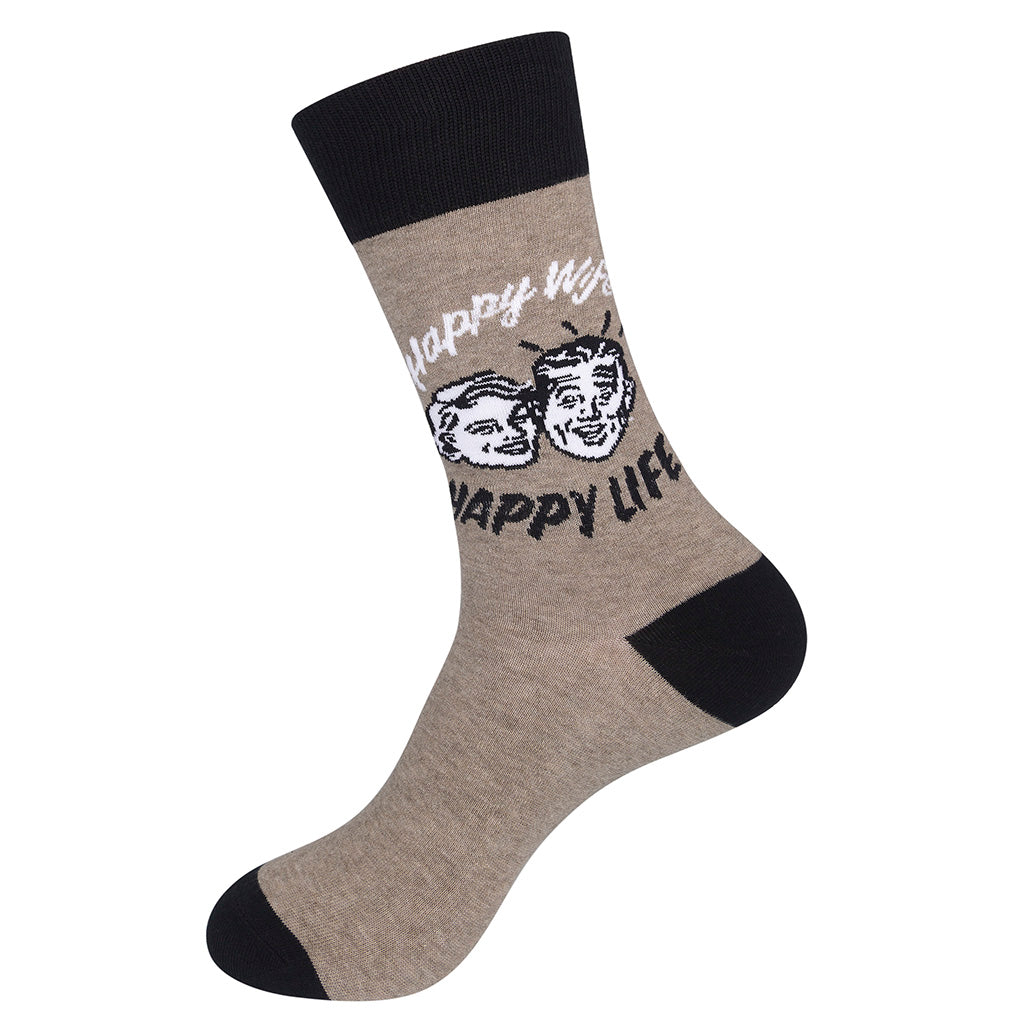 Happy Wife Happy Life Socks