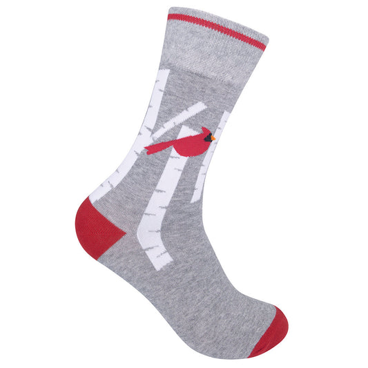 Birch and Cardinal Socks