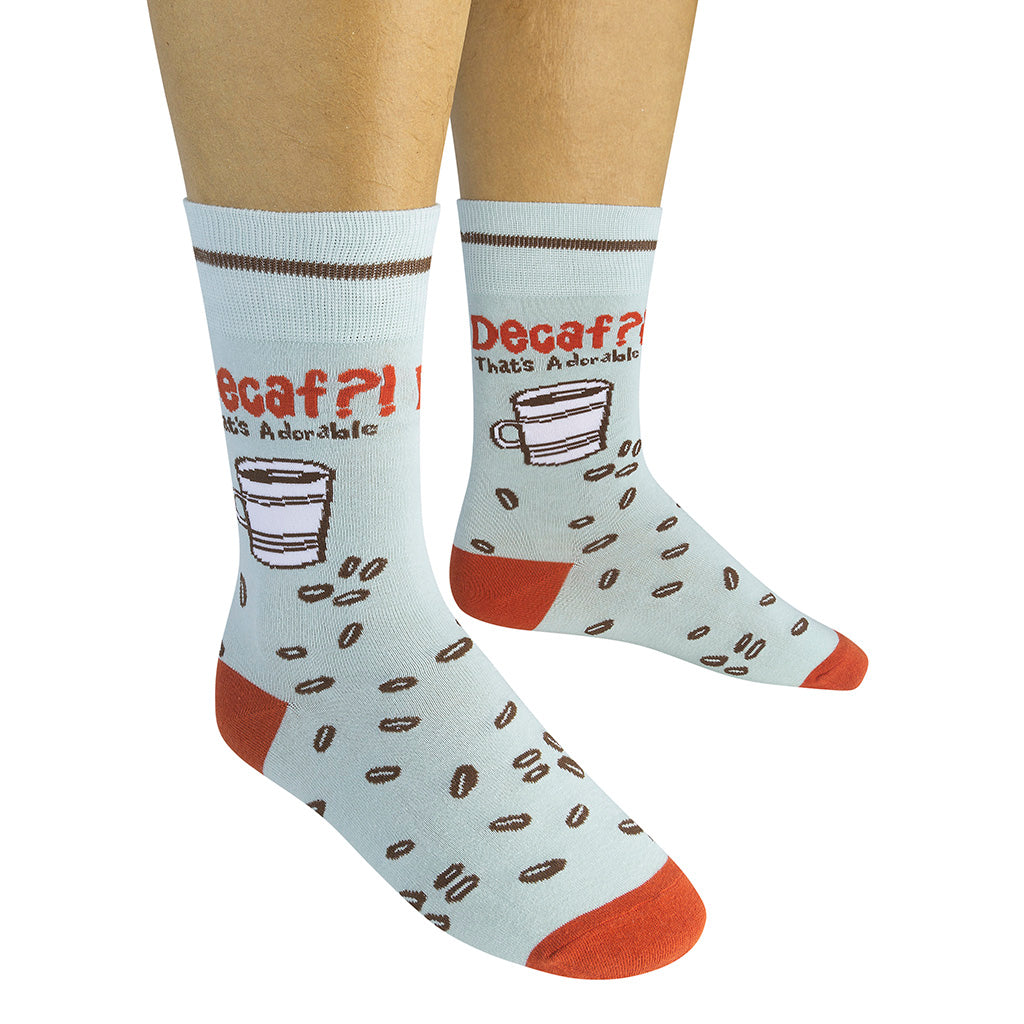 "Decaf? That’s Adorable" Coffee Socks