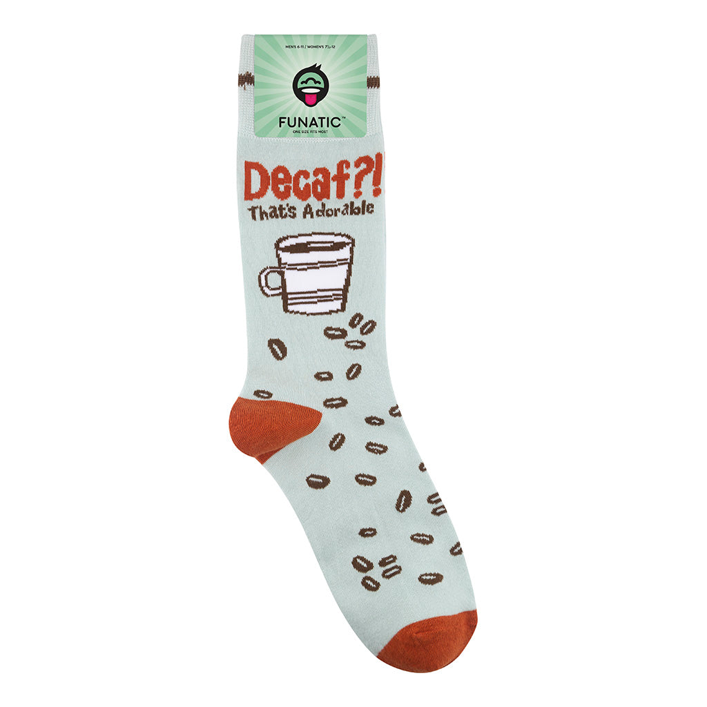 "Decaf? That’s Adorable" Coffee Socks