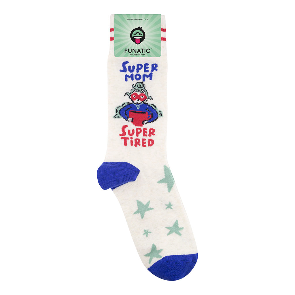 Super Mom. Super Tired. Socks