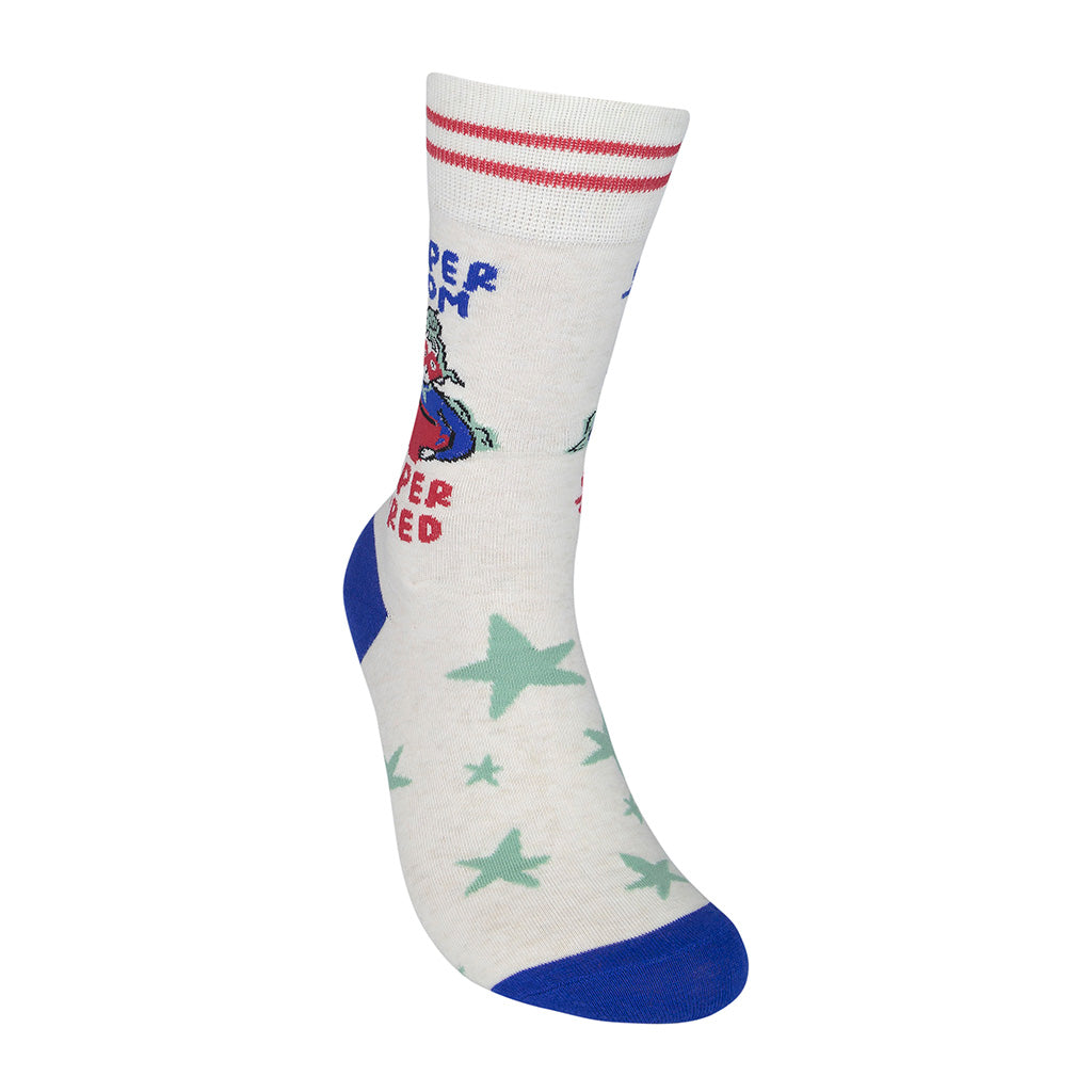 Super Mom. Super Tired. Socks