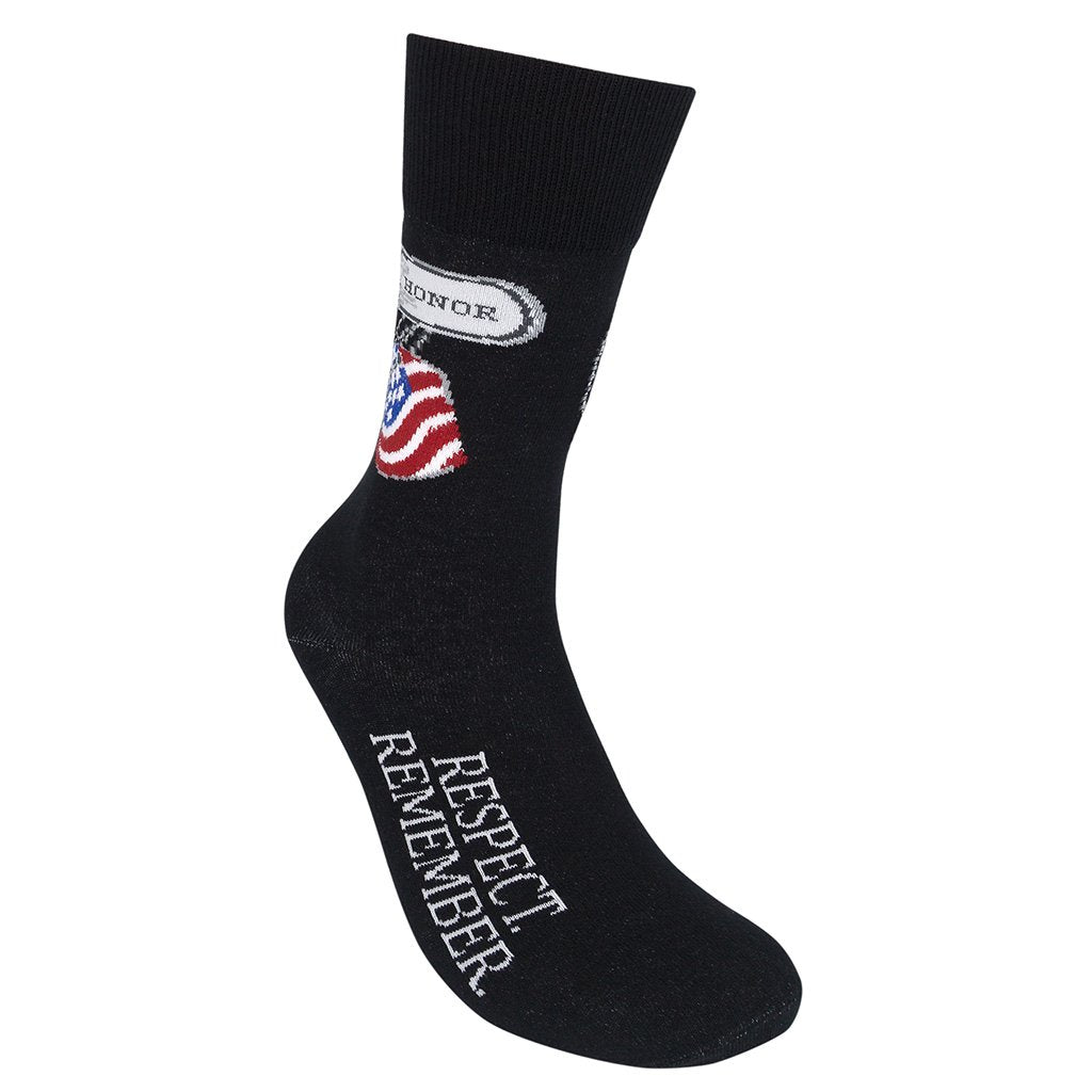 Honor. Respect. Remember. Veteran's Socks