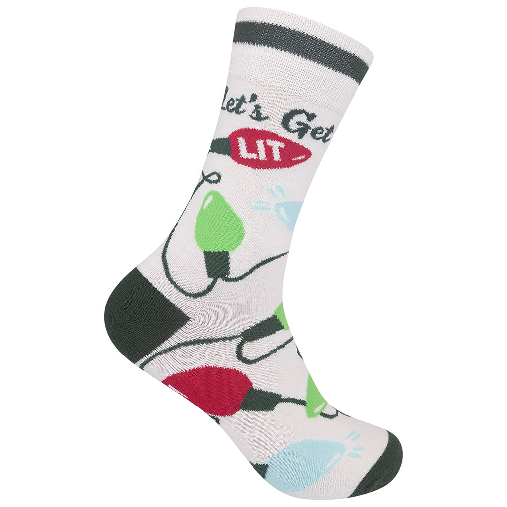 Let's Get Lit (Christmas) Socks
