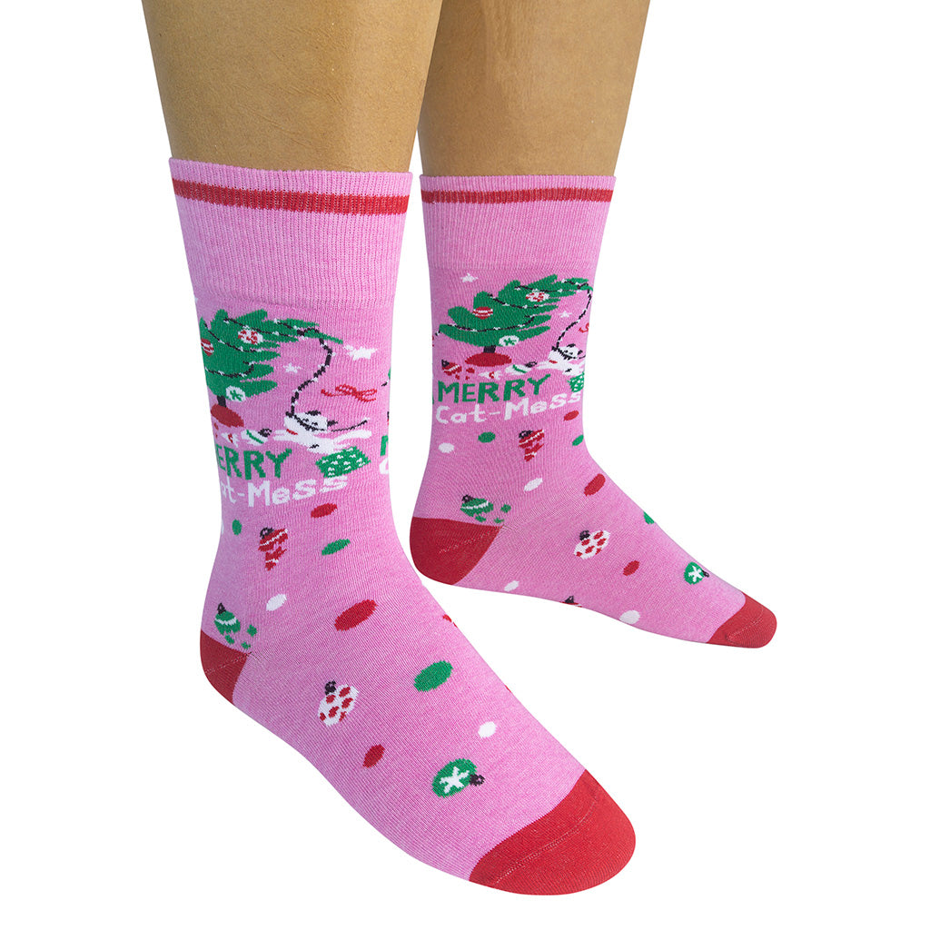 Merry Cat-mess Socks