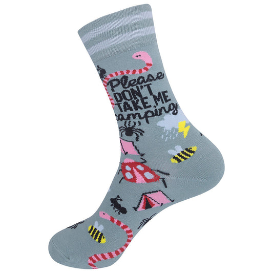 Please Don't Take Me Camping Socks