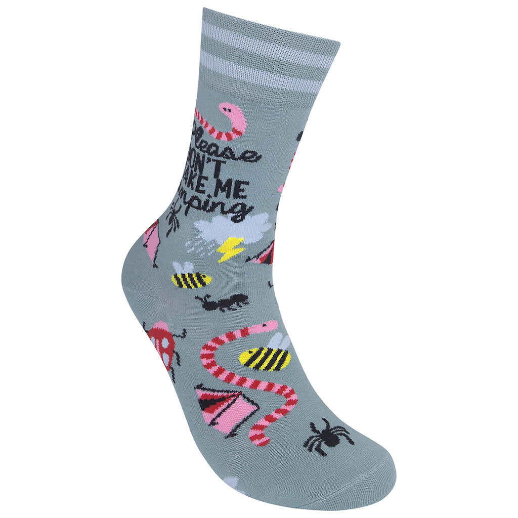 Please Don't Take Me Camping Socks