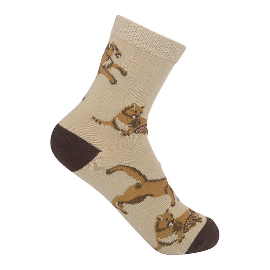 Cougar/Mtn Lion/Panther Kids 7-10yrs Socks
