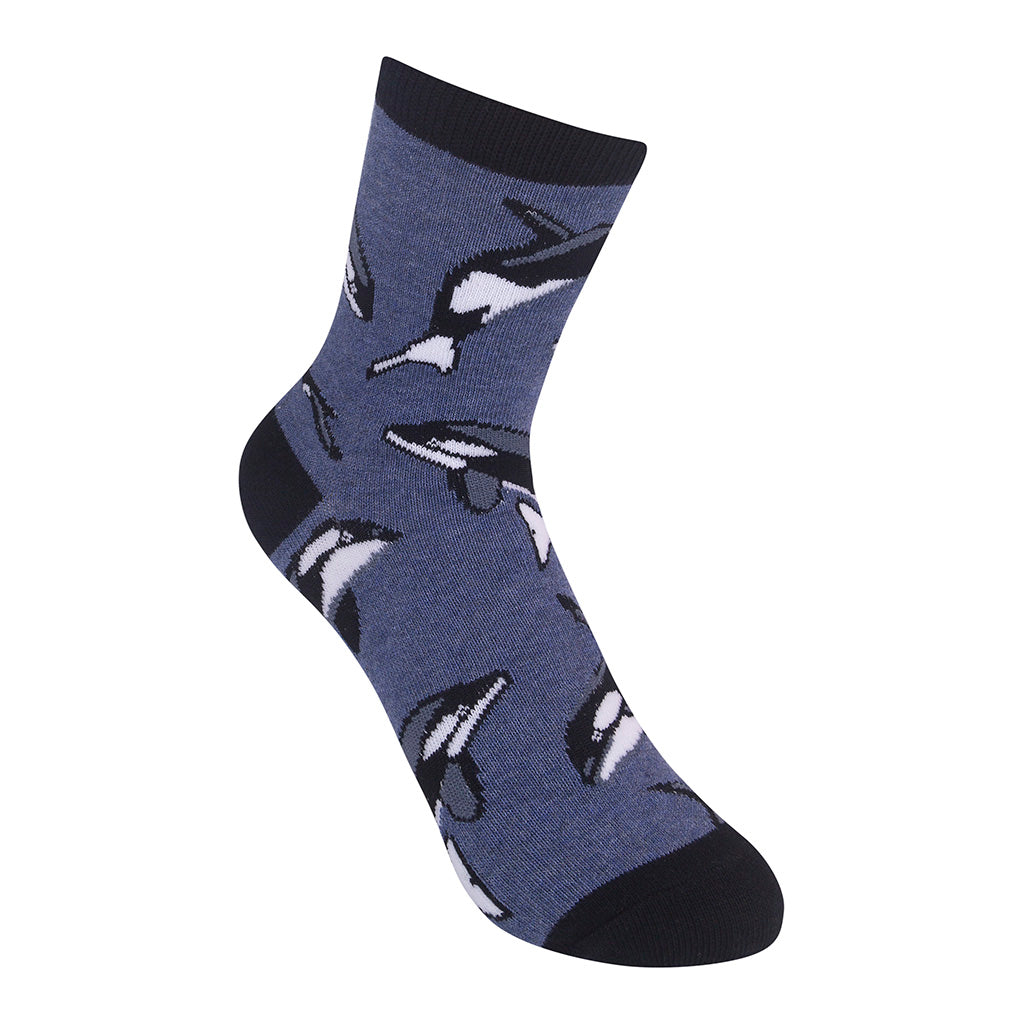 Orca/Killer Whale Kids 7-10yrs Socks