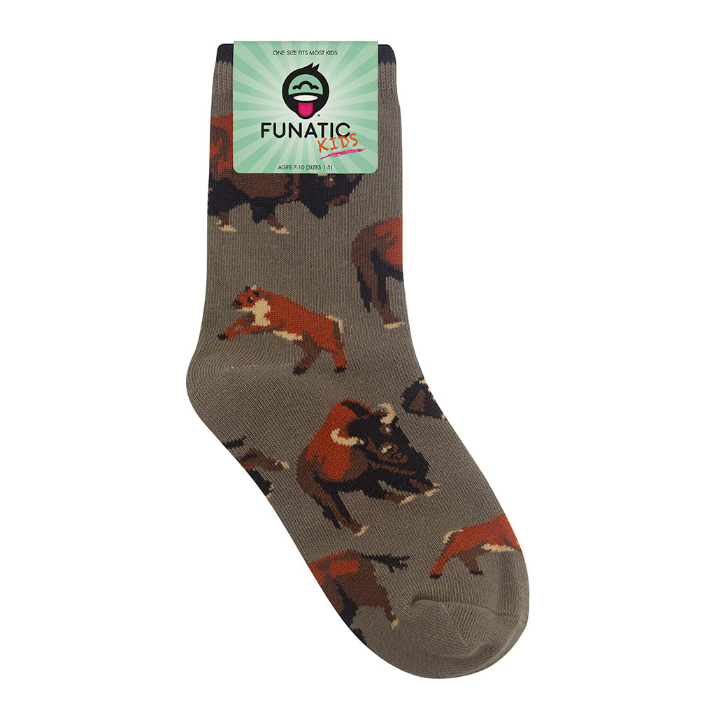 Bison/American Buffalo Kids 7-10yrs Socks