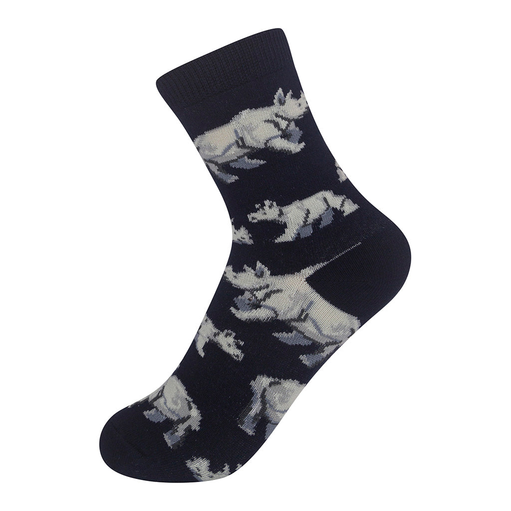 Greater One-Horned Rhino Kids 7-10yrs Socks