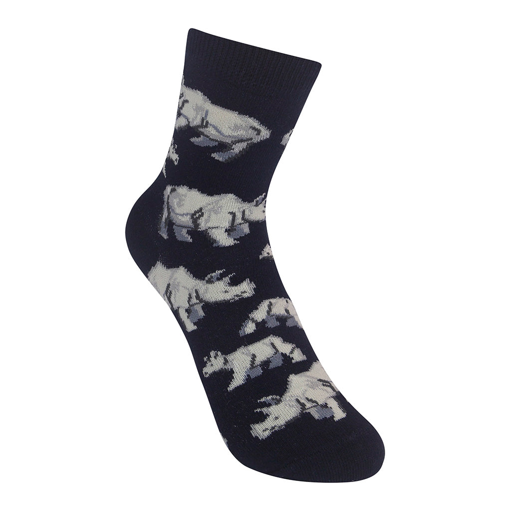 Greater One-Horned Rhino Kids 7-10yrs Socks