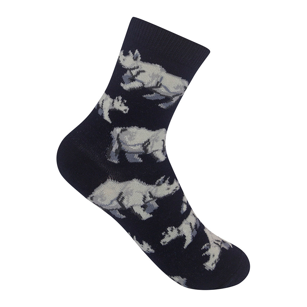 Greater One-Horned Rhino Kids 7-10yrs Socks