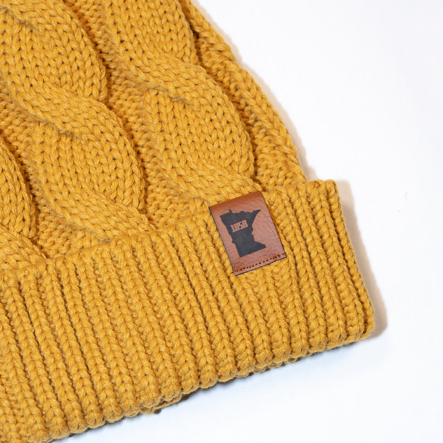 Minnesota 1858 Chunk Twist Knit Hat