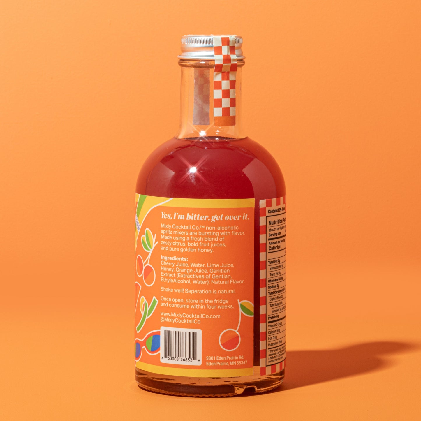 Bitter Orange Cherry Spritz | Non Alcoholic Cocktail & Mocktail Mixer