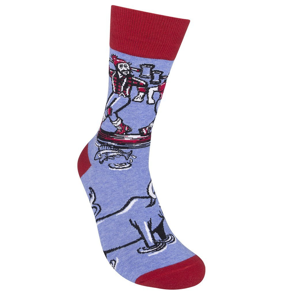 Adam Turman "Paul, Babe & Lucette" Log Rolling Socks