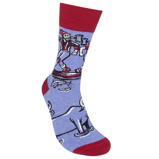 Adam Turman "Paul, Babe & Lucette" Log Rolling Socks
