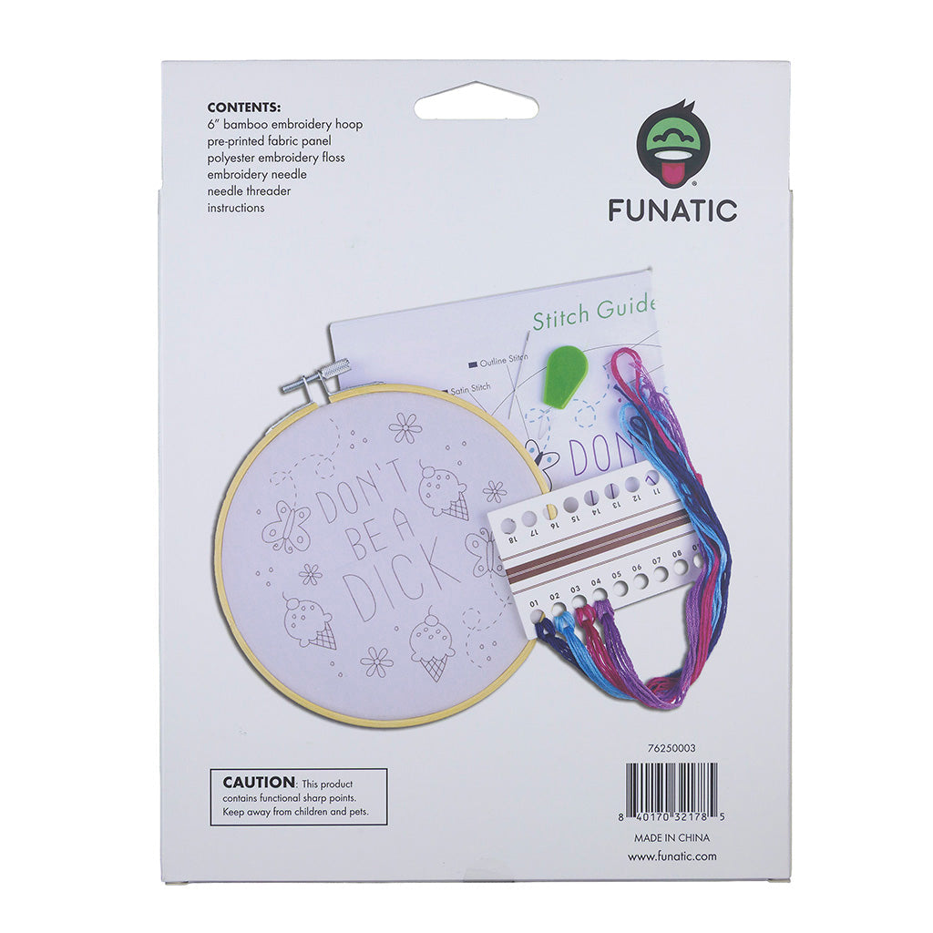 Don't Be a Dick Embroidery Kit