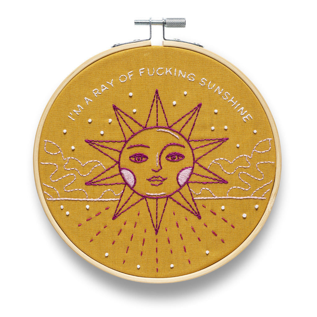 I'm A Ray Of Fucking Sunshine Embroidery Kit
