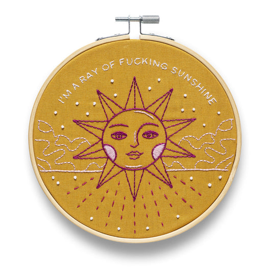 I'm A Ray Of Fucking Sunshine Embroidery Kit