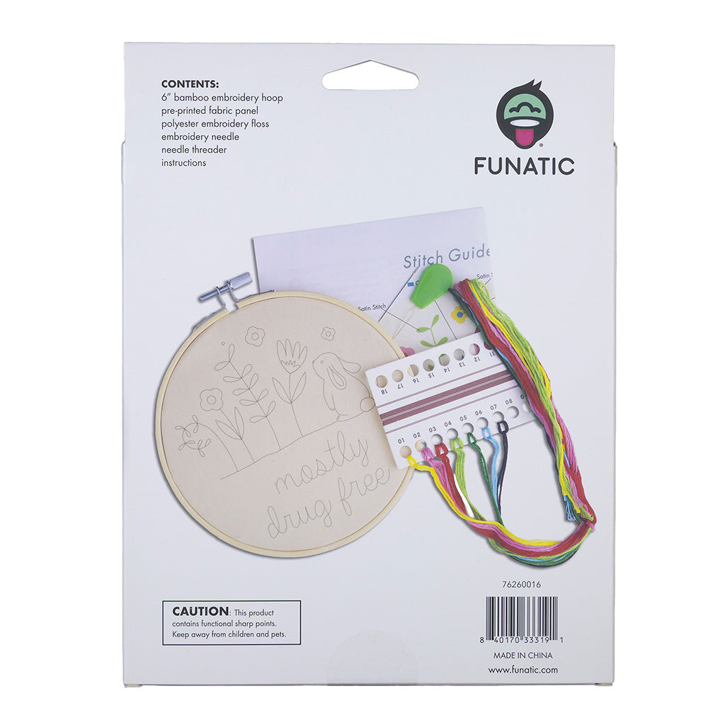 Mostly Drug Free Embroidery Kit