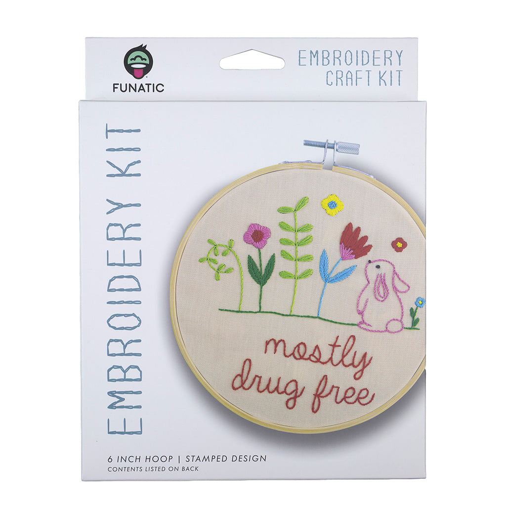 Mostly Drug Free Embroidery Kit