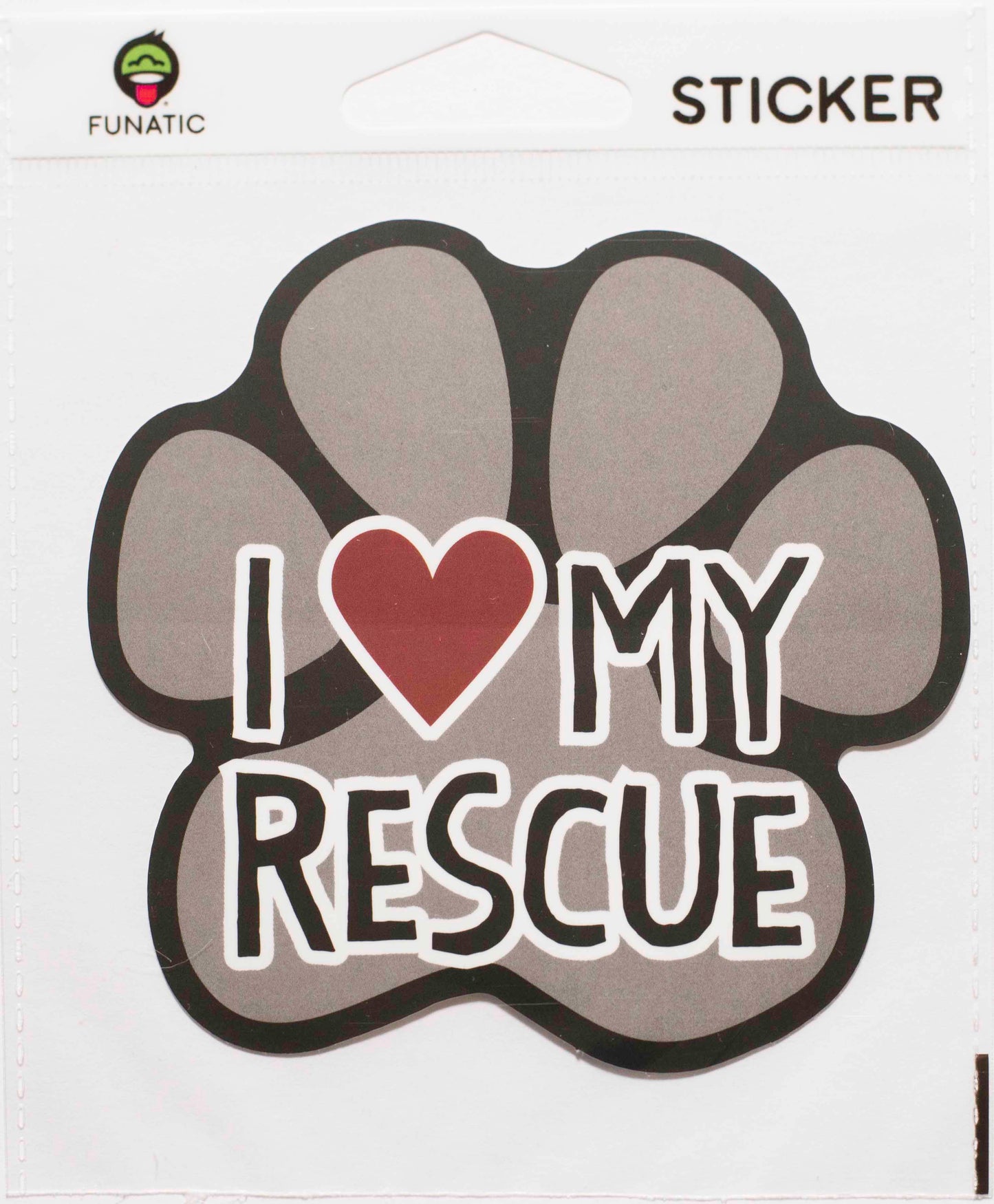 I Love My Rescue Sticker