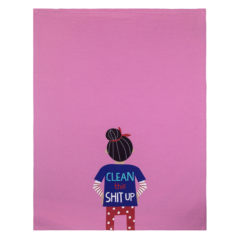 Clean This Shit Up Tea Towel
