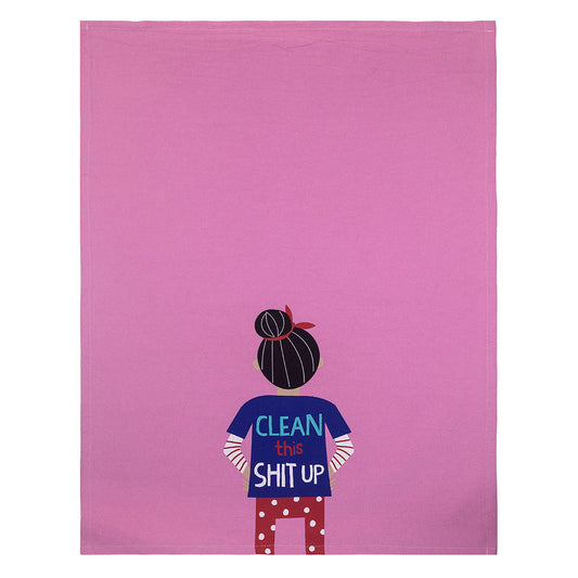 Clean This Shit Up Tea Towel