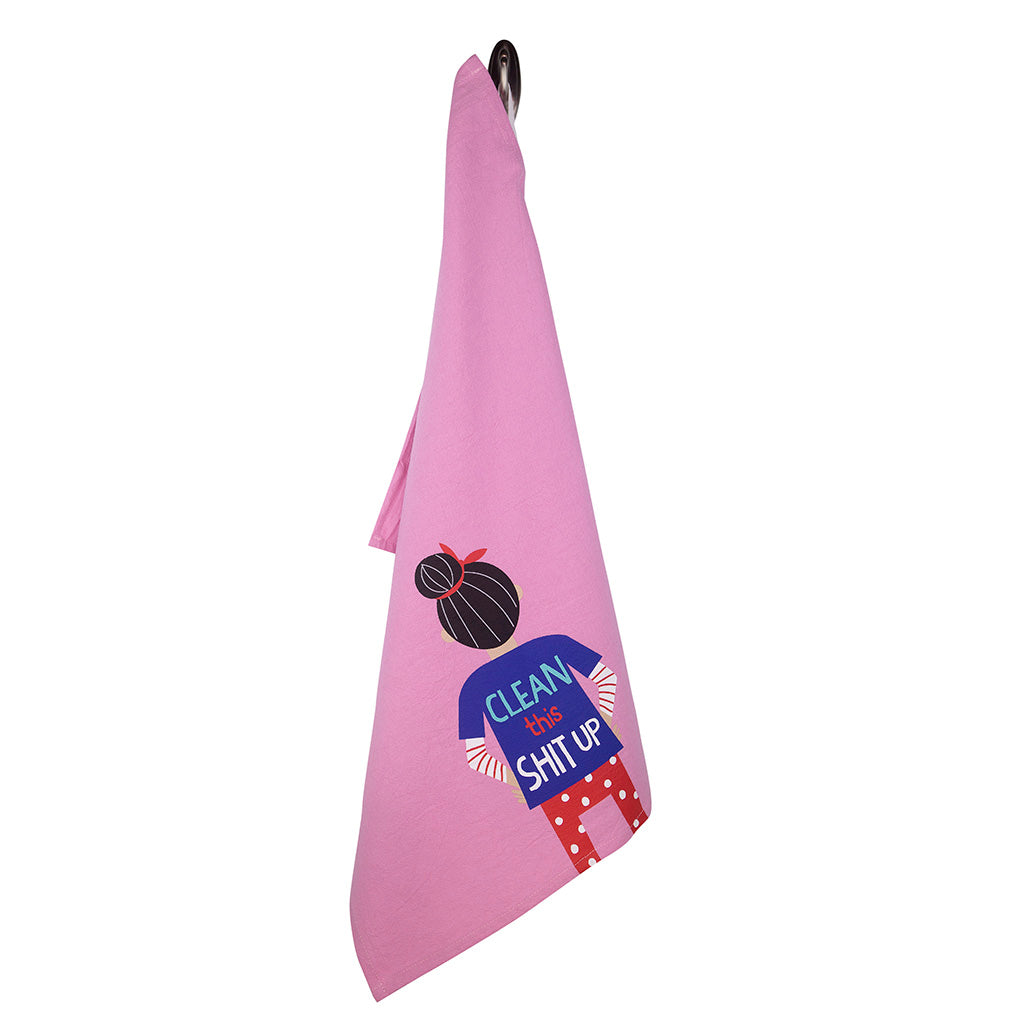 Clean This Shit Up Tea Towel